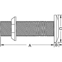 Groco Thxl Bronze Extra-Length Thru-Hull With Nut, Nps Thread - Thxl-2000-W - 34-Thxl2000Wf1