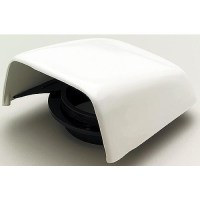 Beckson C8 Snap On Clam Vent With Hose Adapter, White 5-1/2