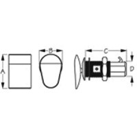 Seadog 225400-1 Push Button Cabinet Latch, Oval - 225400-1 - 354-2254001F1