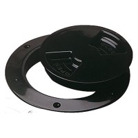 Seadog Quarter-Turn Deck Plate With Internal Collar | #8 Fastener | Black Finish - 336385-1 - 354-3363851F1