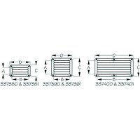 Sea-Dog 337391 Louvered Vent, White, A:3-11/16