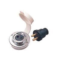 Seadog 4261421 Chrome Brass Polarized Cable Outlet & Plug - 426142-1 - 354-4261421F1