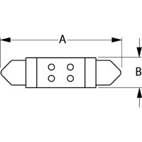 8 Led Festoon Bulb 1-3/4, 1/Cd - 442245-1 - 354-4422451F1