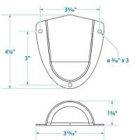 Seachoice 16231 Stainless-Steel Clam Shelll Ventilator - 3-3/4