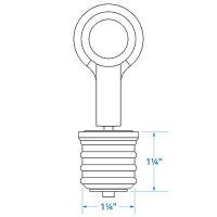 Seachoice Snap-Lock Drain Plug, Brass - 50-18871 - 50-18871F1