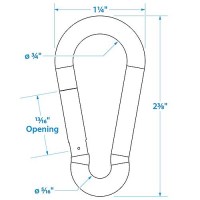 Seachoice Stainless Steel Safety Spring Hook - 36851 - 50-36851F1