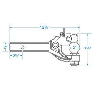Seachoice 53361 6-Ton Pintle Hook, 7,000 Lb. With 2
