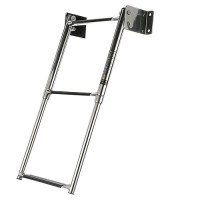 Seachoice 71221 Telescoping Transom Mount Stainless Steel 3-Step Ladder - 71221 - 50-71221F1