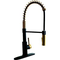 Dura Faucet Dfmk504Slkmbrg Coil Spring Pull-Down Kitchen Faucet, Matte Black - Rose Gold - Dfmk504Slkmbrg - 621-Dfmk504Slkmbrgf1
