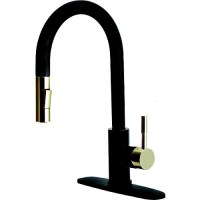 Dura Faucet Dfmk530Slkmbsn Streamline Pull-Down Kitchen Faucet, Matte Black - Satin Nickel - Df-Mk530Slk-Mbsn - 621-Dfmk530Slkmbsnf1