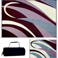 Ming'S Mark Reversible Mat, Graphic Burgundy/Beige, 8' X 16' - Gb5-Burg/Blk - 672-Gb5Burgblkf1