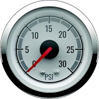 Quicksilver 8M6020079 Water Pressure (0-30Psi), White/Chrome - 8M6020079 - 710-79-8M6020079F1