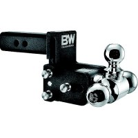 B&W Ts10049B Trailer Hitches Tow & Stow Tri Ball Receiver Hitch | Fits Standard 2